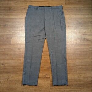 J.Crew Bowery Pants Mens 36x32(31) Gray Four Season Wool Slim Business Casual